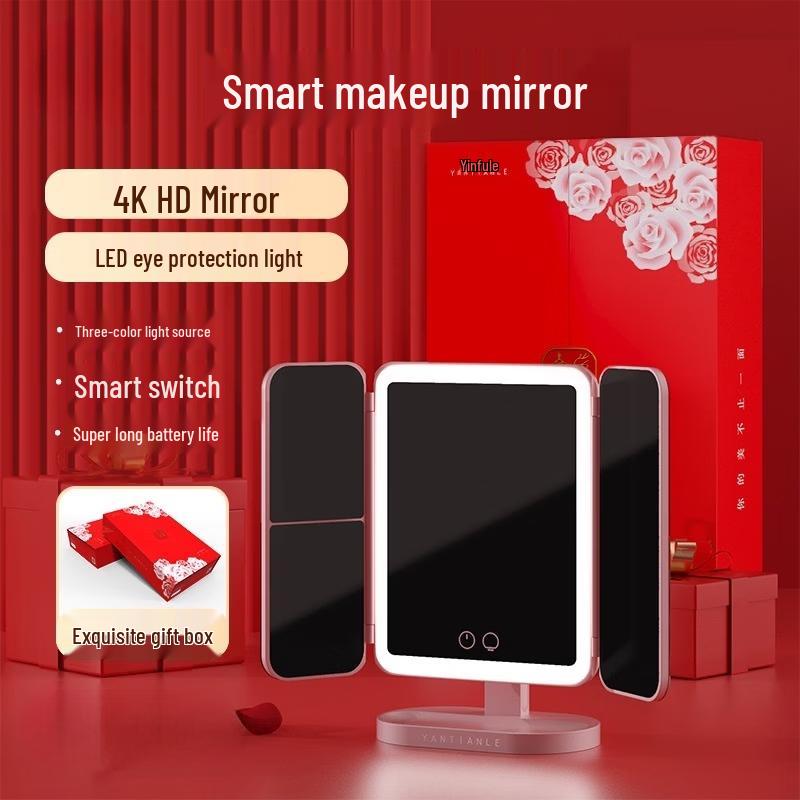 Oeny LED Tri-Fold Makeup Mirror