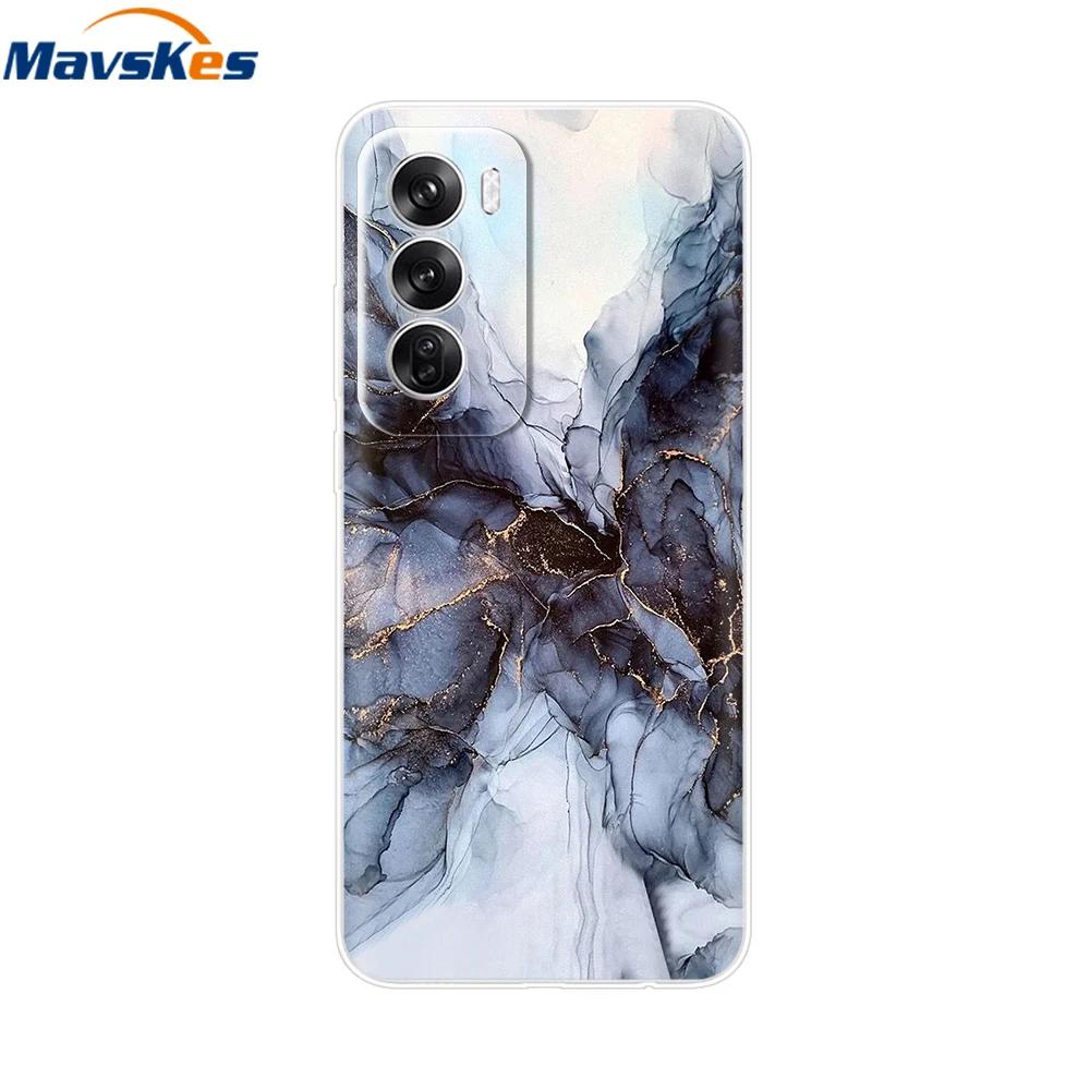 For OPPO Reno 12 5G Case Transparent Cover For OPPO Reno12 Pro 5G Reno12 Luxury Marble Soft Silicone TPU Phone Cases Funda Capas