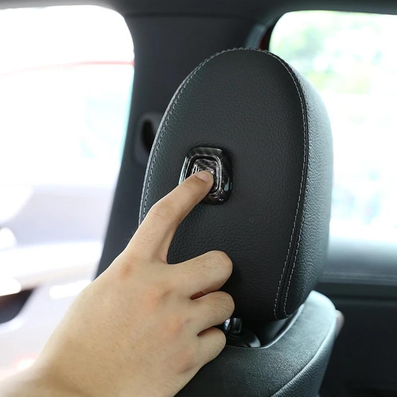 Auto Kopfstütze Hebe Taste Anpassung Abdeckung Aufkleber Fit Für Mercedes Benz AB CLA GLA GLB GLE GLS Klasse W177 W167 w247