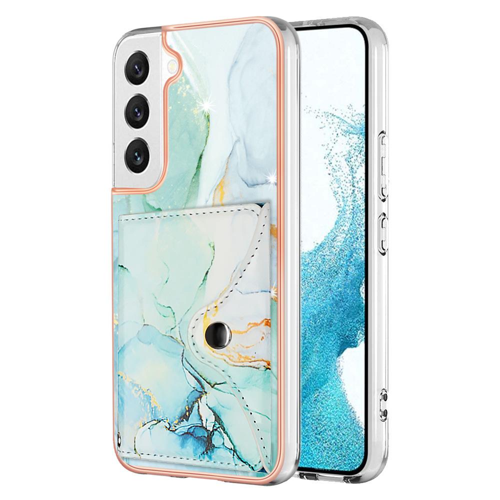 Applicable to Samsung A55 electroplated marble mobile phone case A35 double-sided coated IMD card bag S24ultra set of new models