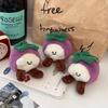 Creative Fruit Mangosteen Plush Keychain Cute Cartoon Stuffed Doll Keyring Bag Pendant Couple Backpack Hanging Decoration