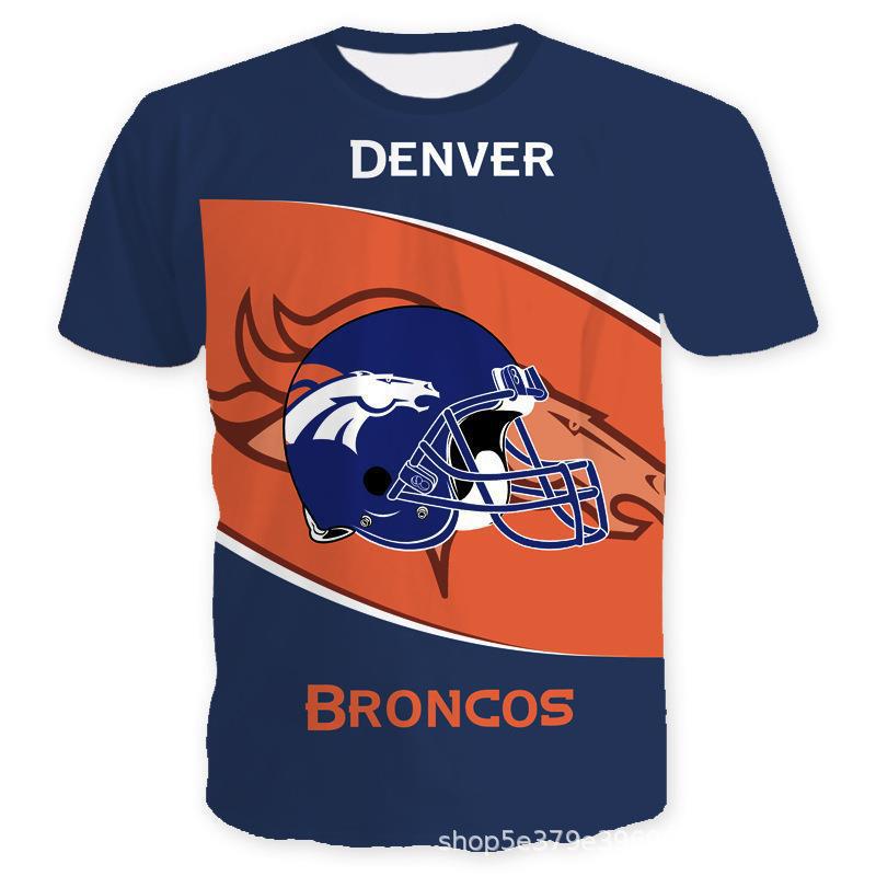 American Football Short Sleeved Men's 3D Digital Printed Sports NFL Sports Needle Eye T-shirt
