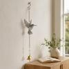 Zinc Zinc Alloy Hummingbird Metal Wind Chime Animal Shape Hummingbird Wall Ornament Outdoor Garden