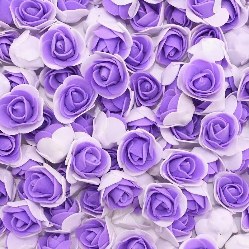 50~500Pcs 3.5cm PE Foam Rose Head Artificial Flower For Wedding Birthday Party Home Decor DIY Bear Rose Valentines Day Gifts