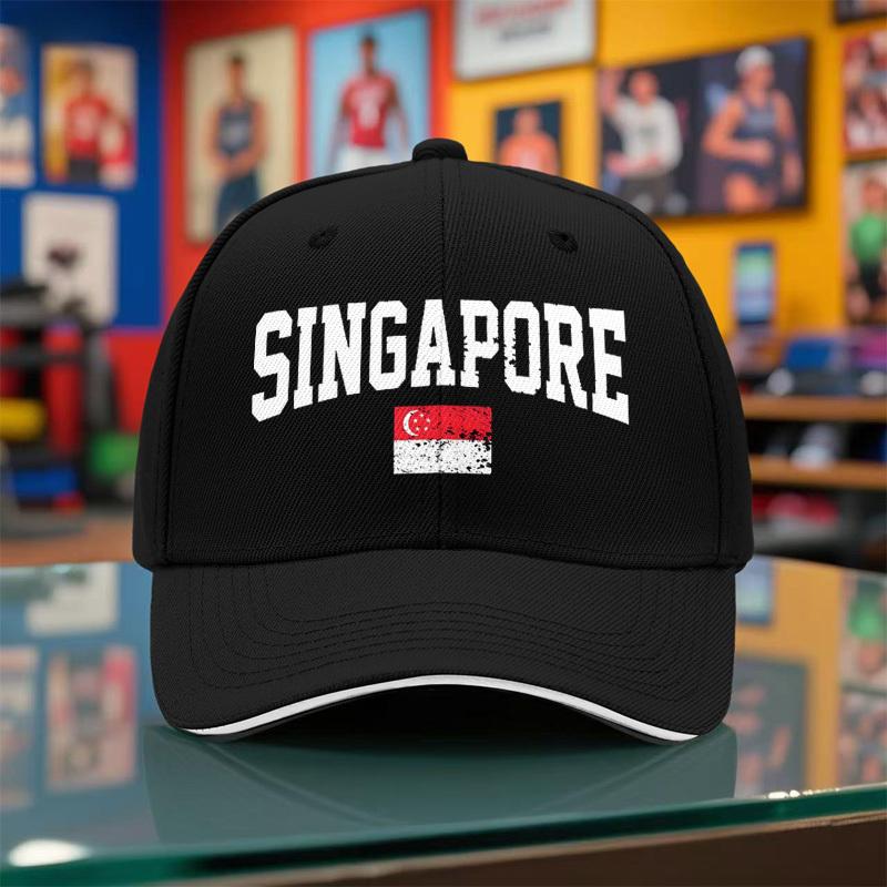 1Pc Of The New Summer And Autumn Lightweight Baseball Cap For Men And Women, Featuring A Singapore Pattern, Breathable