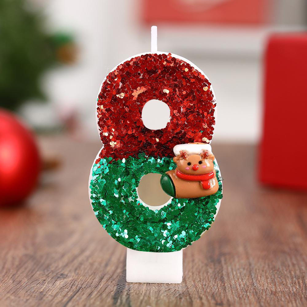 Creative Cartoon Deer Christmas Stockings Cake Decoration Candles – Perfect for Holiday Parties