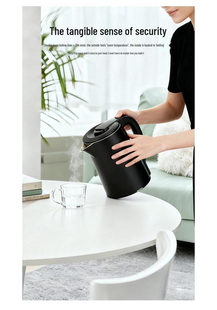 304 Stainless Steel Electric Tea Kettle Set with Auto Power Off for Hotels and Guesthouses