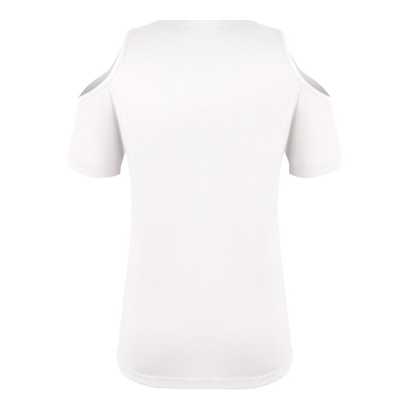 Женская летняя однотонная повседневная свободная блузка с V-образным вырезом и коротким — фото 10