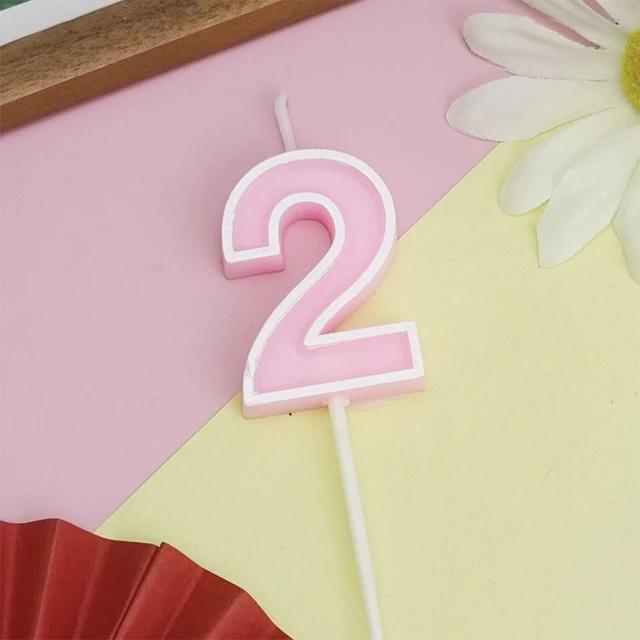 Candy Colored Happy Birthday Number Candle Children's Party Creative Cartoon Jelly Colored Valentine's Day Activity Candle