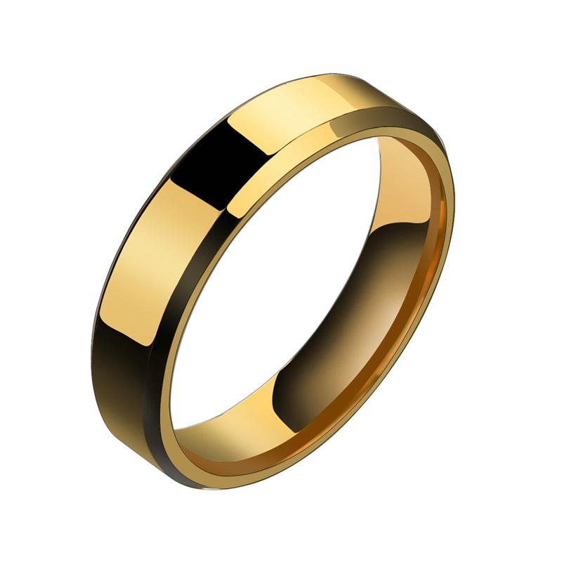New Fashion Engraved Dating Rings for Men Stainless Steel Jewelry Personalized 6mm Rings Wedding Couple Anniversary Gifts