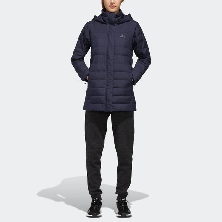 Adidas Climawarm Hooded Down Jacket Women Outerwear Legend-Ink-Blue EH3989