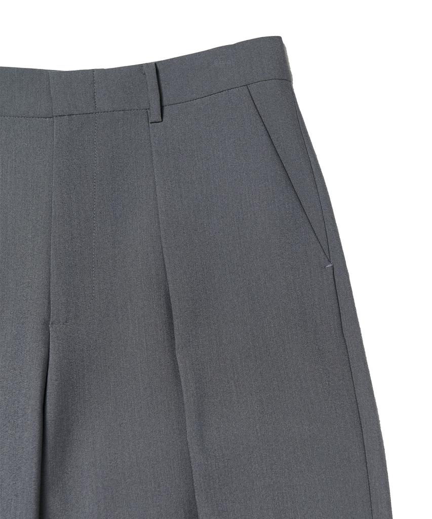 TEN PAST SEVEN Wide Tuck Slacks - Gray