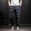 Summer ice silk thin overalls men's fattened plus size elastic casual pants loose men's pants sports trendy brand