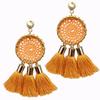 Ladies Fashion Nets Weaving Bohemia Tassels Earrings Women  Long Dangle Drop Earrings Beach Jewelry
