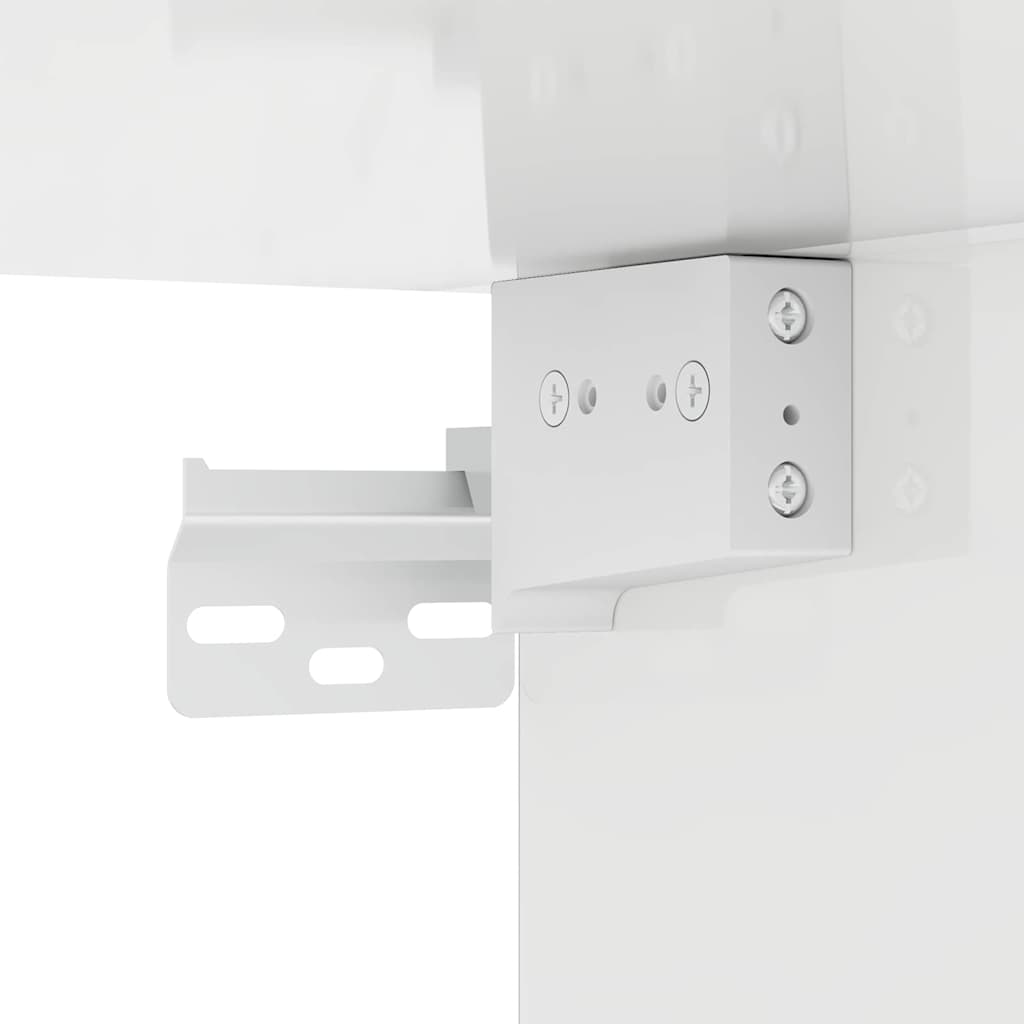 Wall Mounted TV Cabinet Glossy White 30 X 31 X 80 Cm Engineered Wood