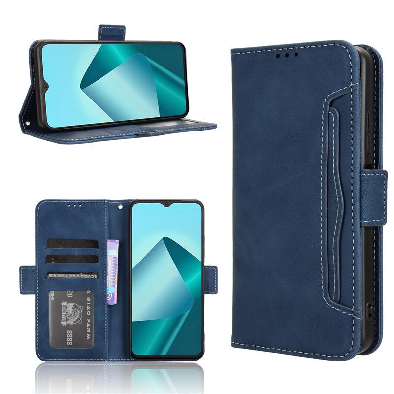 Wiko T20/U20/U10 Leather Flip Case with Multi-Card Slots | Skin-Feel Finish
