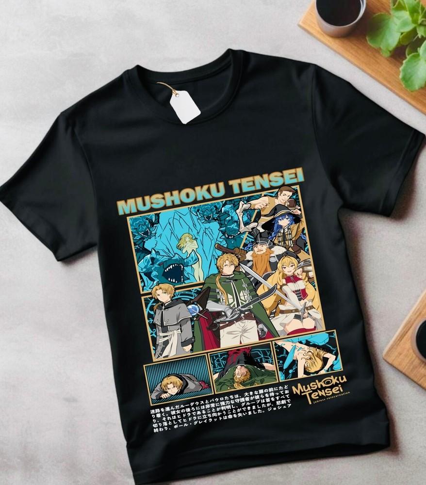 

Mushoku Tensei T-Shirt Migurida Jobless Reincarnation Horror Anime Shirt gift 2XL