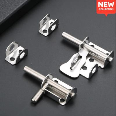 Stainless Steel Door Latch Toilet Door Lock Gate Safety Lock Sliding Bolts Latch Hardware Sliding Mechanism Hasp Lock Home