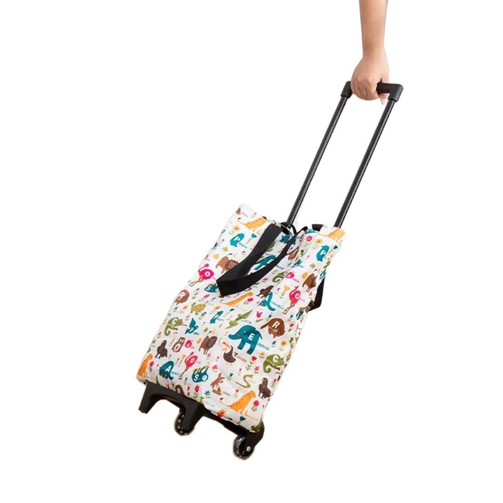 Large-capacity Foldable Shopping Bag with Wheels Handheld Shopping Trolley  Grocery