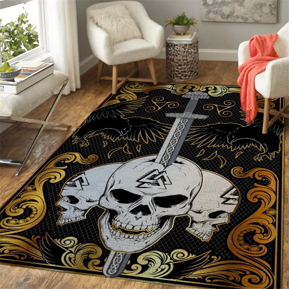 3D Viking Fashion Large Carpet Rug for Home Living Room Bedroom Sofa Doormat Decor Kids Play Area Rug Carpet Non-slip Floor Mat