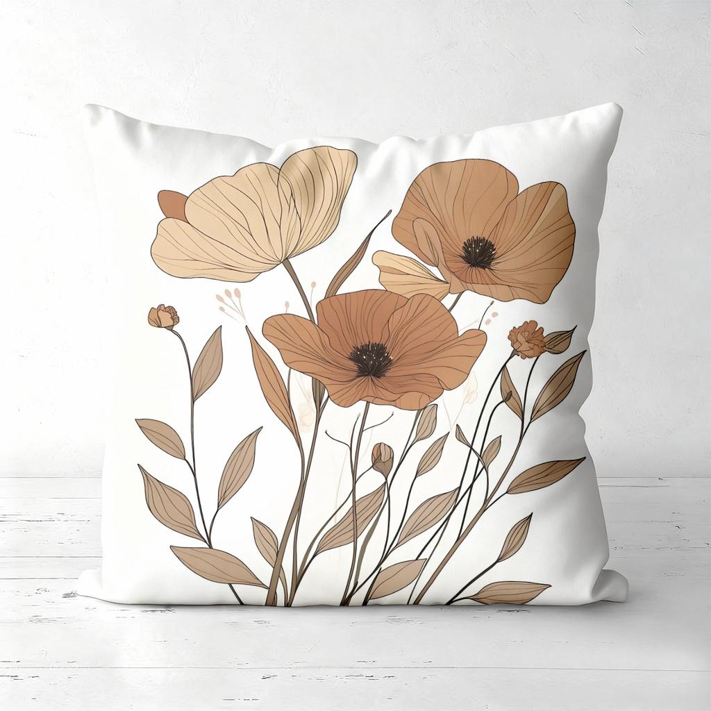 Floral Patterned Throw Pillows for Home Decor Polyester pillowcase, sofa decorative cushion cov Headboard Pillow