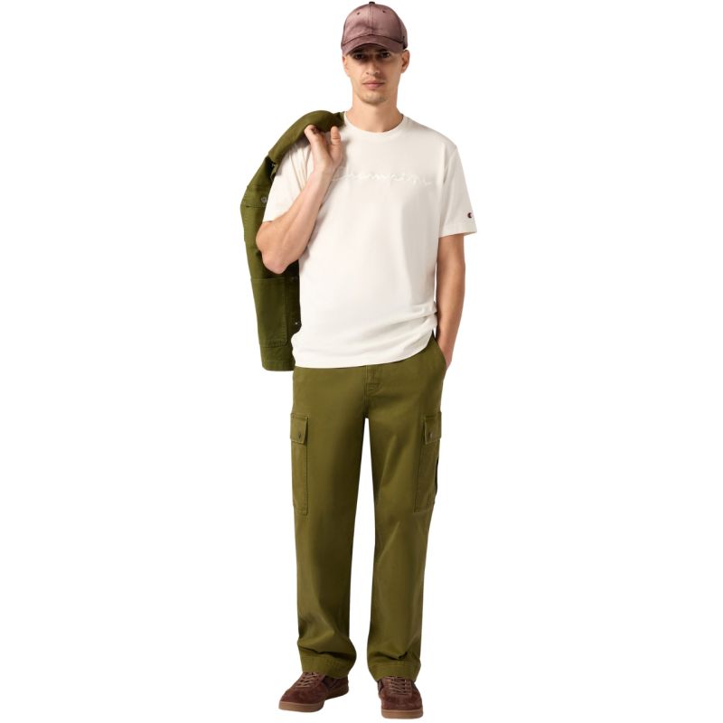 Champion Men's SS Tee T-Shirt Cream 220273 WW056 - Size M