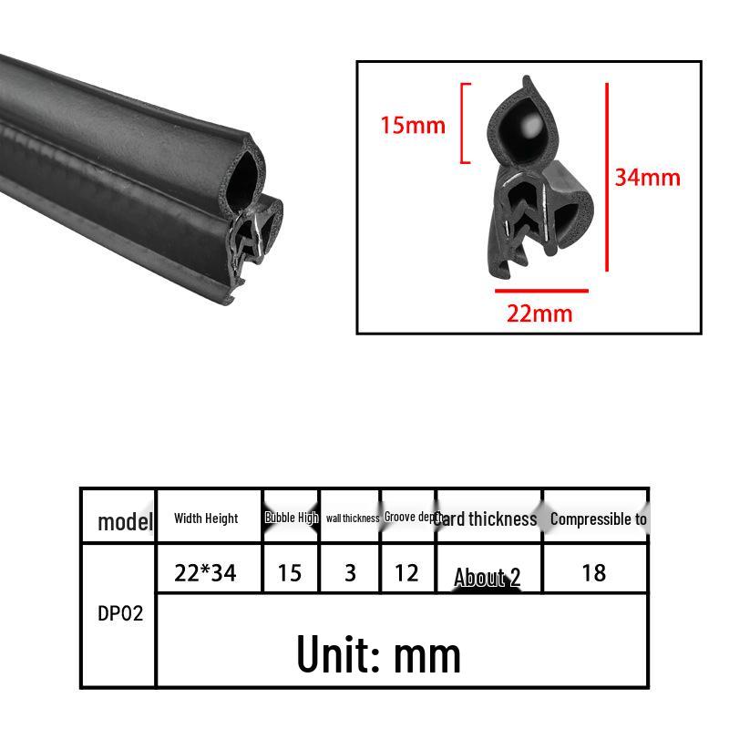 High-Temperature Resistant U-Shaped Rubber Sealing Strip for Dustproofing Electrical Cabinets and Car Doors