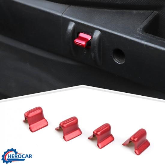 4 шт. Красный Комплект Накладок на Кнопки Стеклоподъемника Для Jeep Wrangler JK 07-11