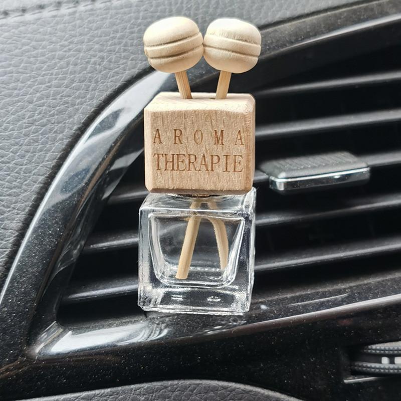 Direct Sale Car Aromatherapy Bottle Traditional Chinese Style Square Glass Perfume Bottle