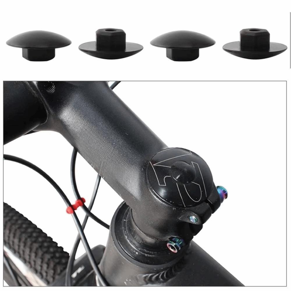 10pcs Black Stem Top Cover Dustproof Bike Headset Screw Cover Parts Bowl Set Cover Cycling Parts