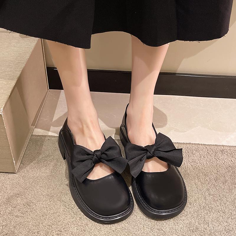 

Женская обувь на плоской подошве, модные женские сандалии, лето 2024, туфли на одной платформе с бантом, женская удобная женская обувь с круглым носком и неглубоким носком 40 чёрный