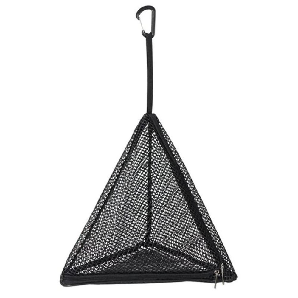 Black Outdoor Hanging Storage Net With Hook Triangular Hanging Bag Tableware Storage