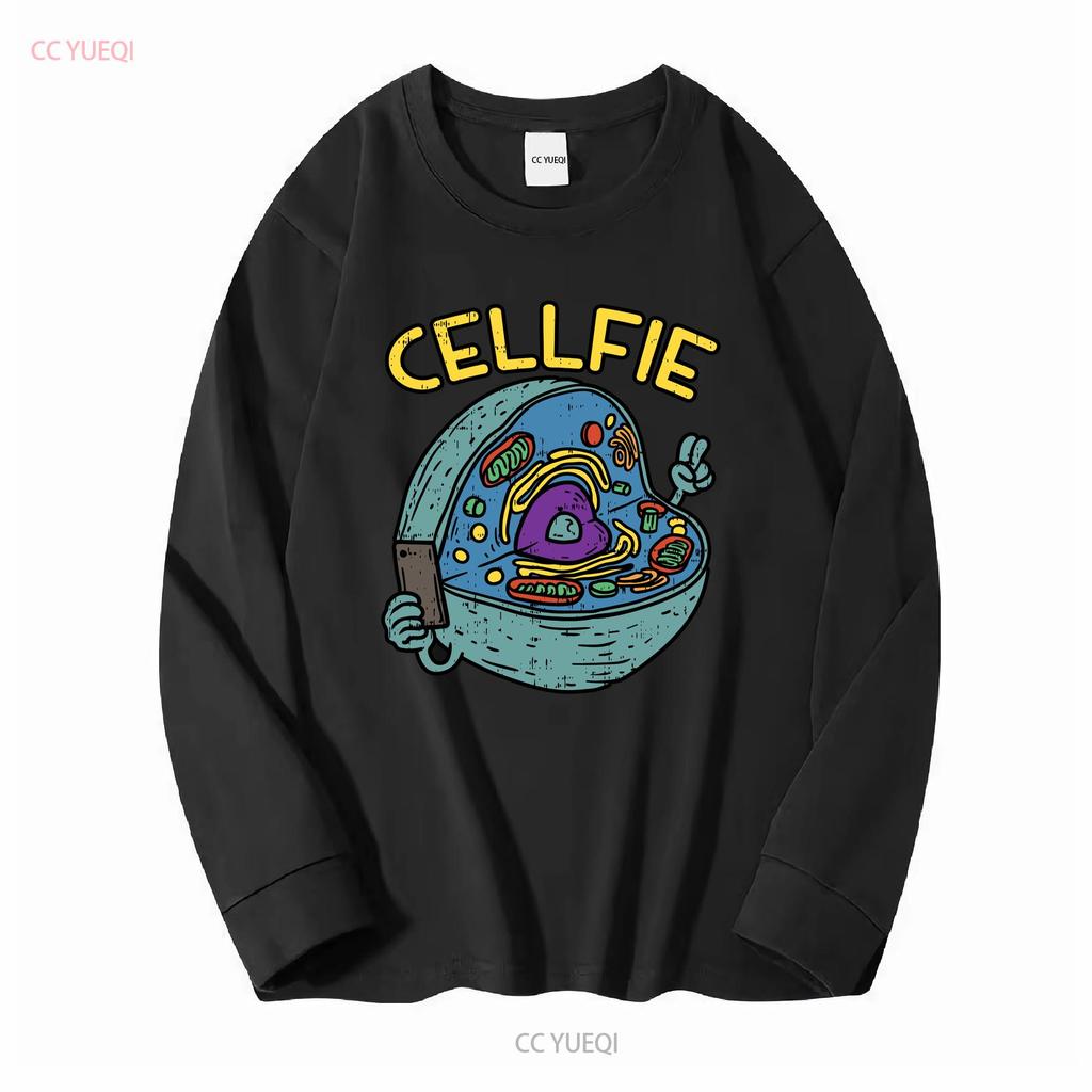 Cellfie T Shirt Funny Science Womens Teacher Biology Mens For Teachers long or short sleeves vintage Washed homme Versatile