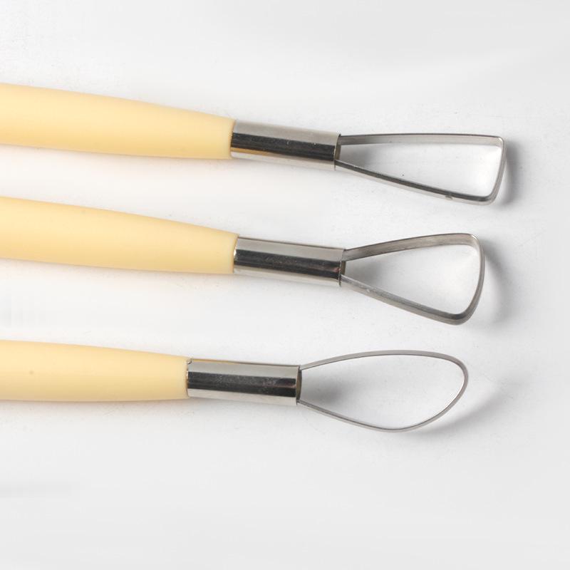 Children's 3-Piece Double-Ended Stainless Steel Clay Sculpting Tools Set
