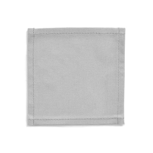 STYLE Decor Coasters, 100% Cotton, Stylish Fabric, Set of 4, Washable, Nordic Style, Solid Gray, W3003000