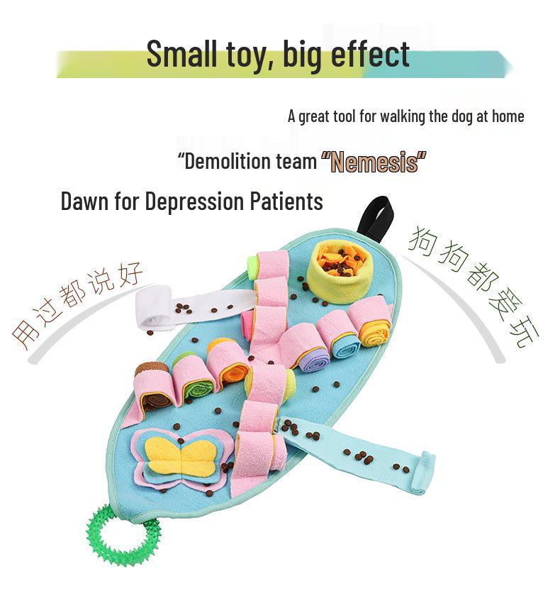 Pet Sniffing Puzzle Mat: Slow Feeder & Emotion Soother for Dogs & Cats