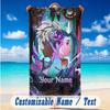 Beach Towel Custom Name Text, Quick Dry Large Towel For Beach HomeArcane