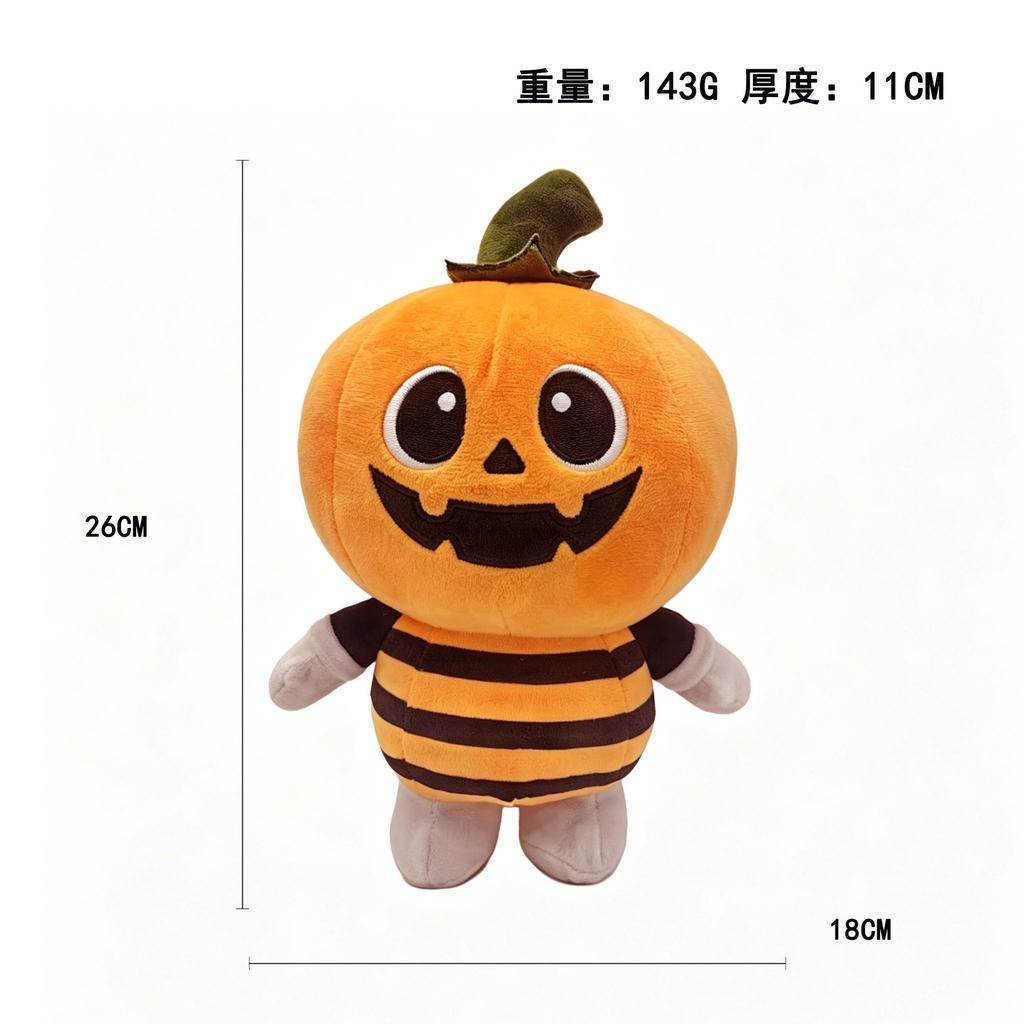 Cute Halloween Pumpkin Ghost Plush Keychain Soft Stuffed Pendant Bag Charm Creative Toy Plushie Gift For Kids Girls