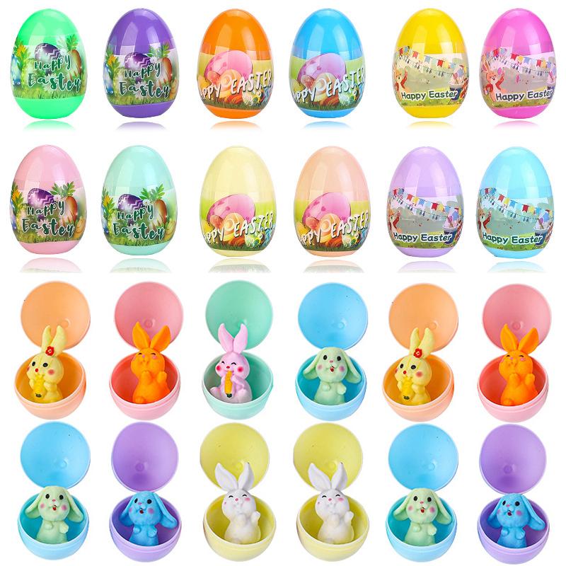 

Children S Easter Doll Twisted Egg Plaything Small Rabbit Simulation Eggshell Pinch Doll Party Lottery Reward Toys 5pcs
