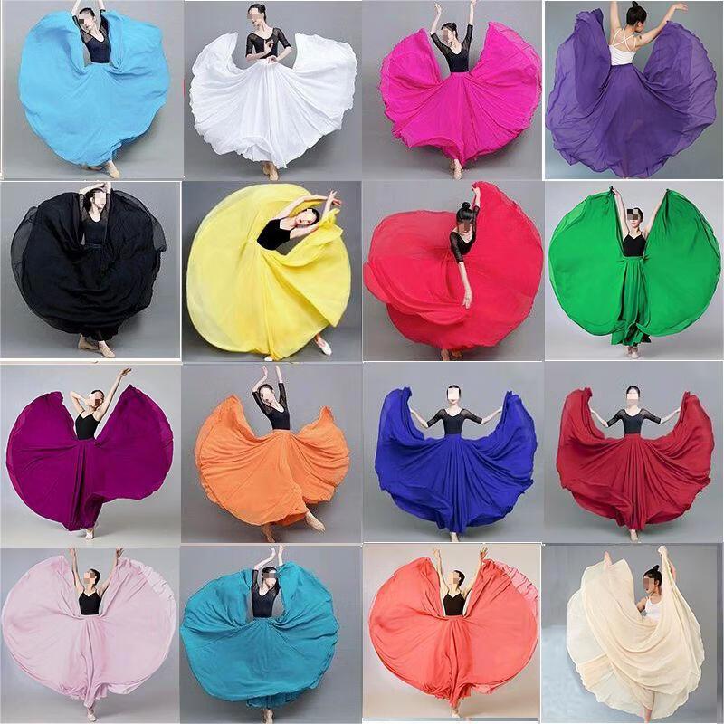 720-Degree Double Layer Dance Performance Skirt