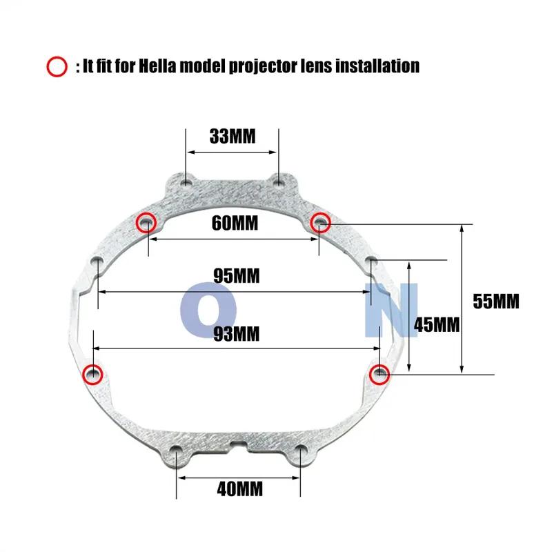 Ronan Headlight Mounting Frame Adapter For Hella 3R G5 Koitos Mondeo Pajero Retrofit Bi-xenon Biled Projector Lens Car Headlight