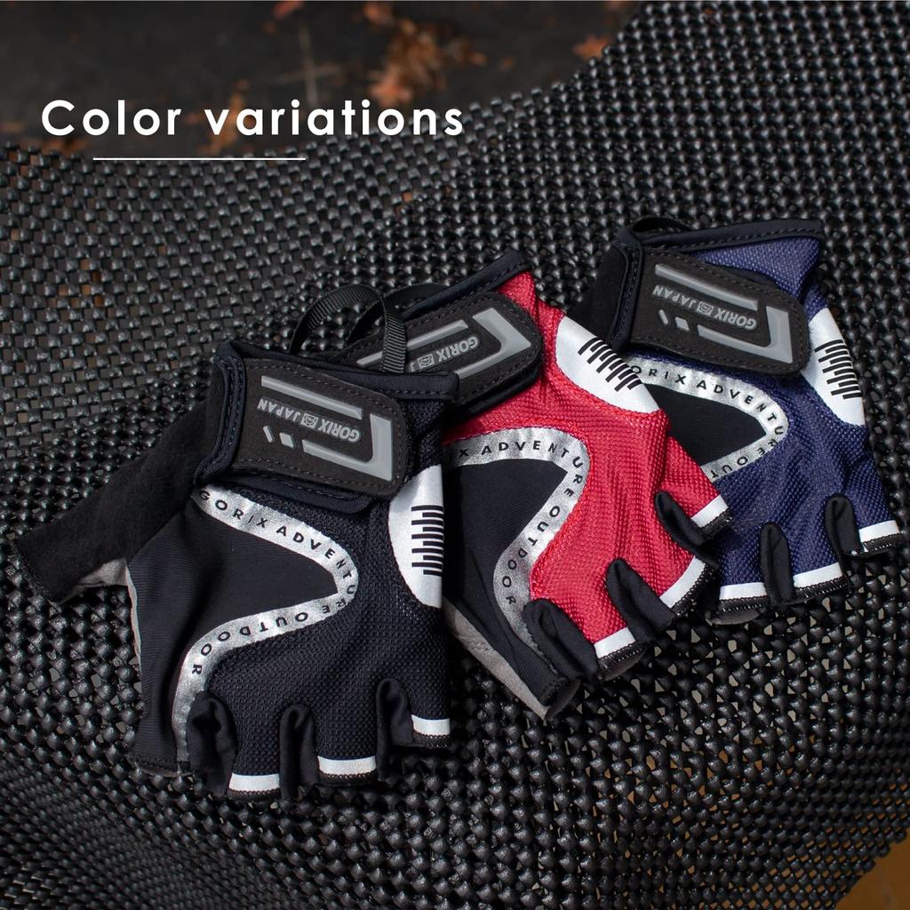 GORIX Summer Cycling Fingerless Cycling Gloves Stylish for Men and Suitable for Road Cross and MTB Gloves, (GW-TSGEL), Padded, Shock-Absorbing, Women,