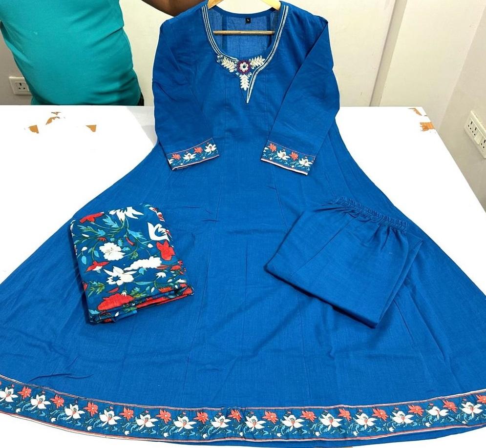 Women Designer Traditional Wear Kurta Pant Dupatta Set Indian Bollywood Top Tunic Kurti