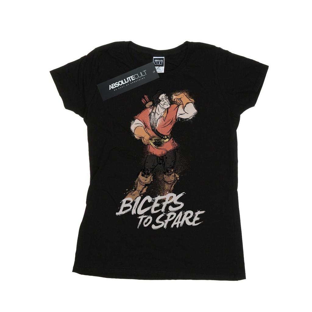 Disney Womens/Ladies Beauty And The Beast Gaston Biceps To Spare Cotton T-Shirt