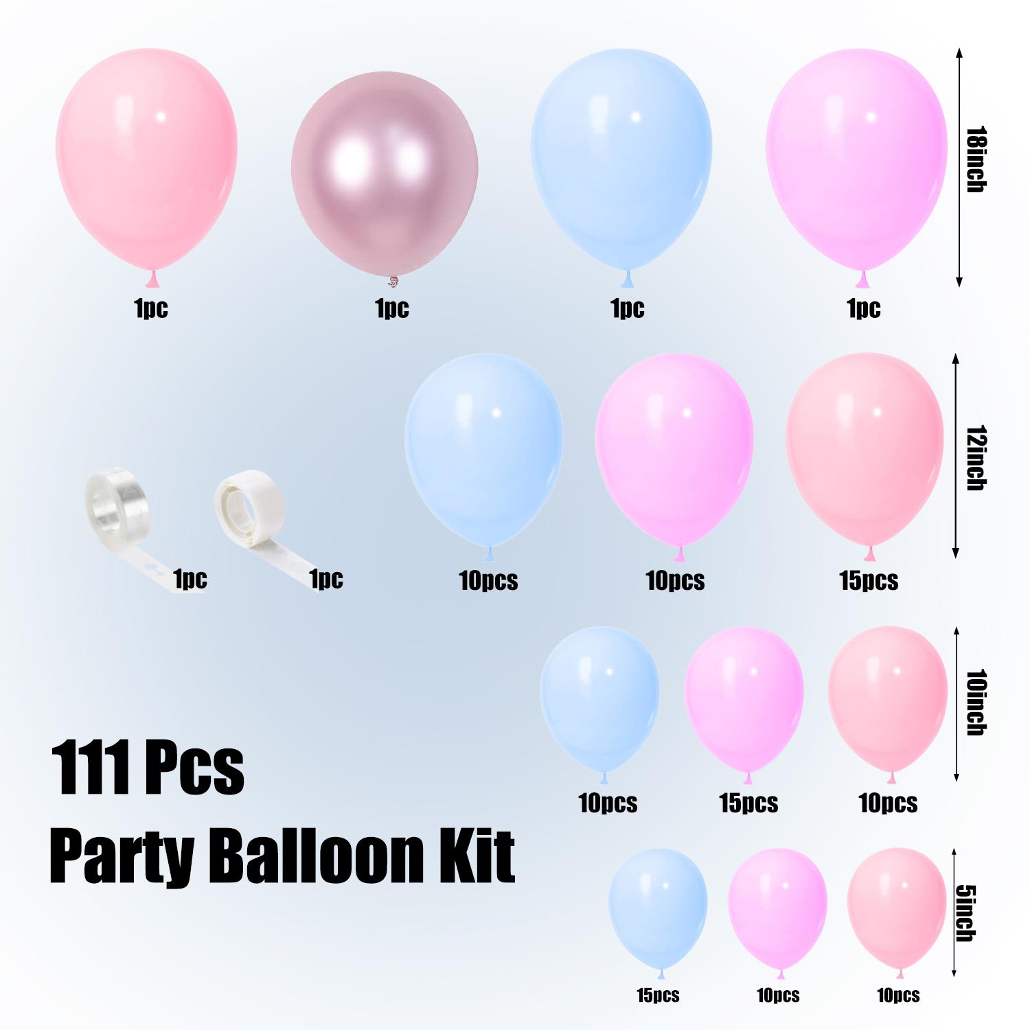 

111PCS Pink Green Balloon Latex Balloon Set Suitable for Birthday Parties, Weddings, Valentine s Day Party Decoration Other рожевий зелений колір