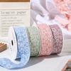 10Yards 25/40mm 3D Flower Wrinkle Embossment Ribbon DIY Accessories for Bows Bouquets Gift Wrapping Sewing Clothes Materials