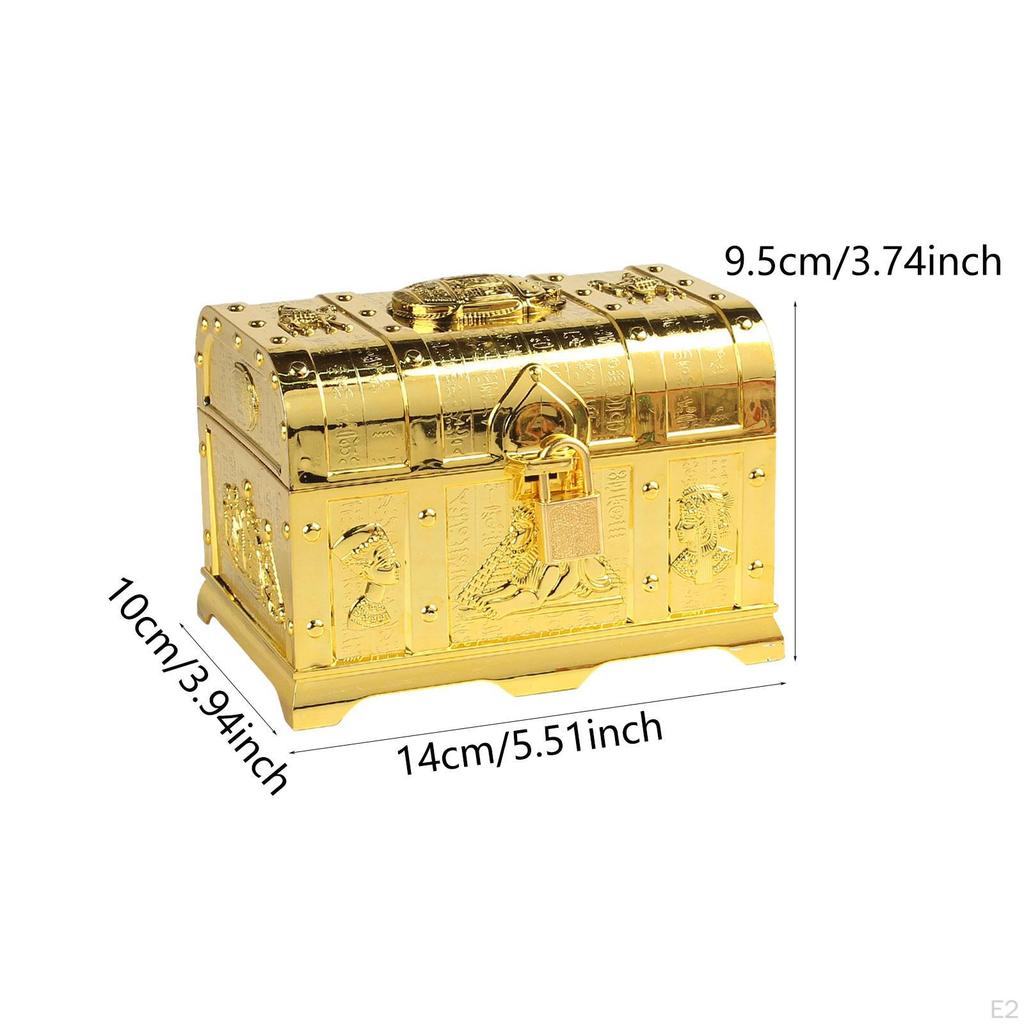 Treasure Chest Box for Kids Adventurous with Lock Pirate Halloween