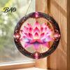 Indoor Outdoor Hanging Ornament Colorful Hummingbird Wall Decoration, Stained Acrylic Suncatcher for Window Nature Inspired Home Decor Decor,