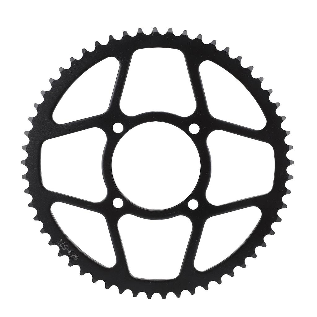 420 Chain 57 Tooth Rear Sprocket Steel Alloy Rear Drive Sprocket for ATV Quad Pit Dirt Bike