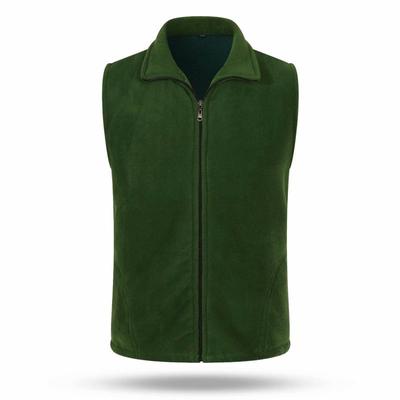 Men's Fleece-Lined Vest for Fall/Winter Volunteer Work Insulated Simple Vest